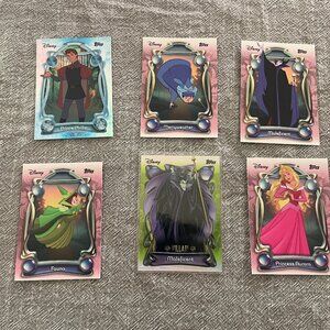 Topps Disney Set of 6 Trading cards Sleeping Beauty Characters!